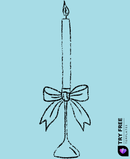 Elegant Candle with Ribbon