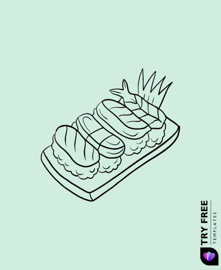 Sushi Platter Doodle