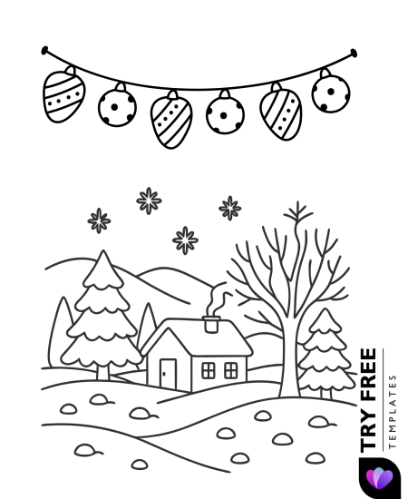 Cozy Winter Coloring Home