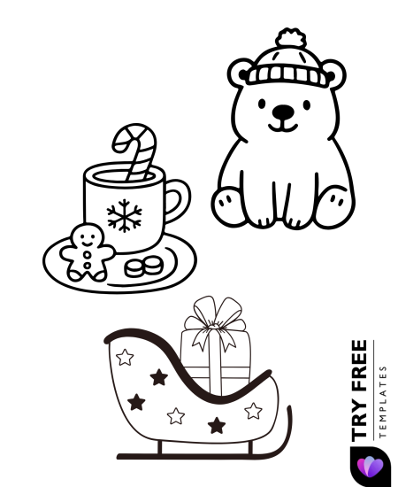 Cozy Winter Coloring Treats & Polar Bear