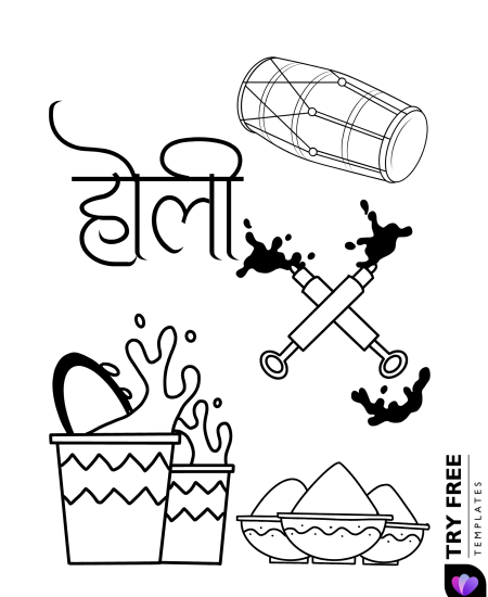 Holi Color Buckets & Gulal Page