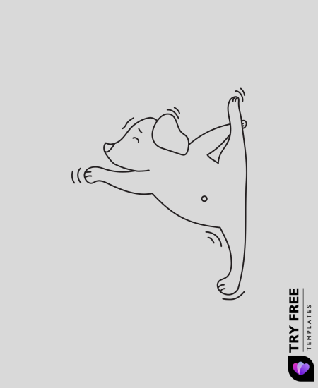 Puppy Pirouette Dog Drawing